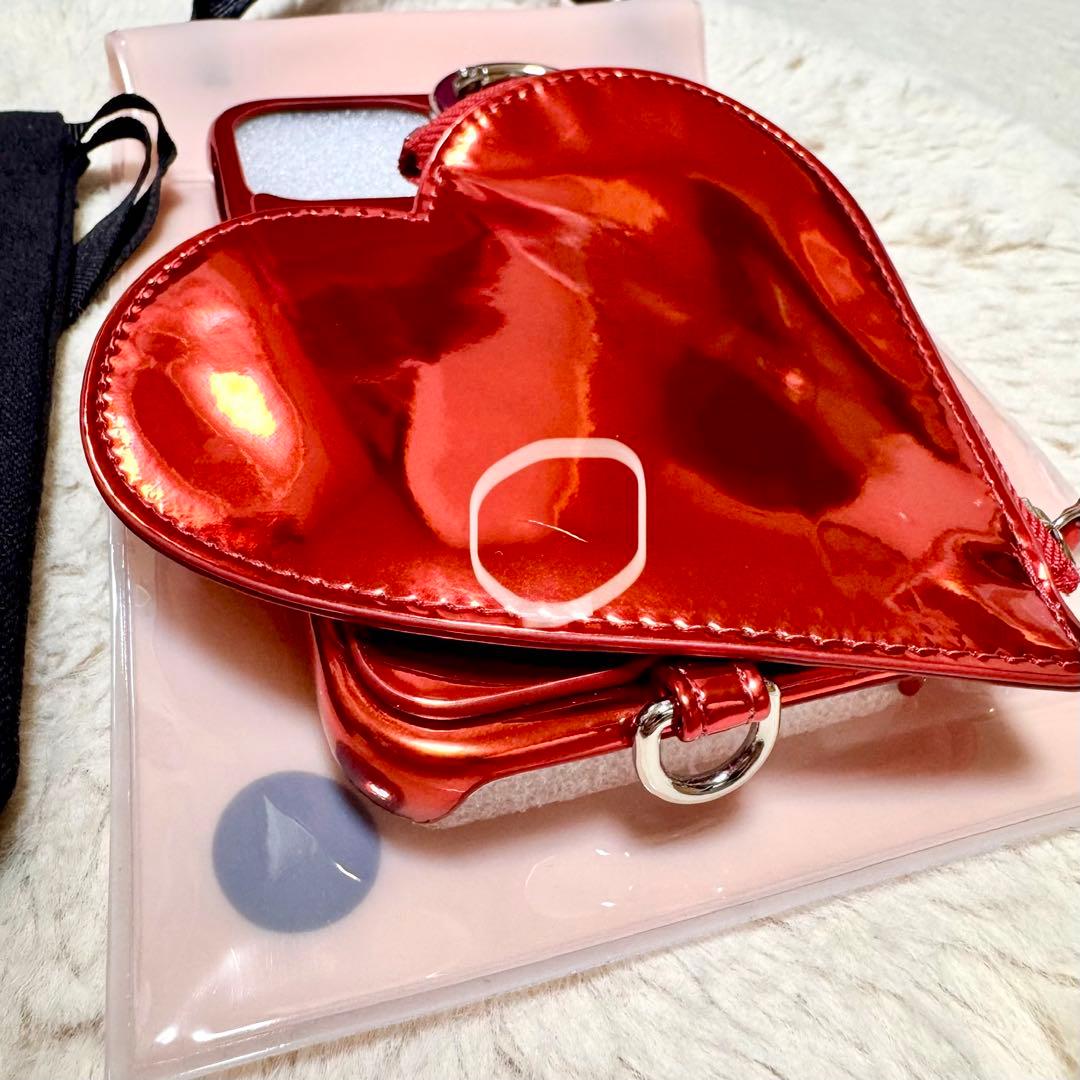 ajew エジューglow heart case ハート ポーチ 15pro 赤