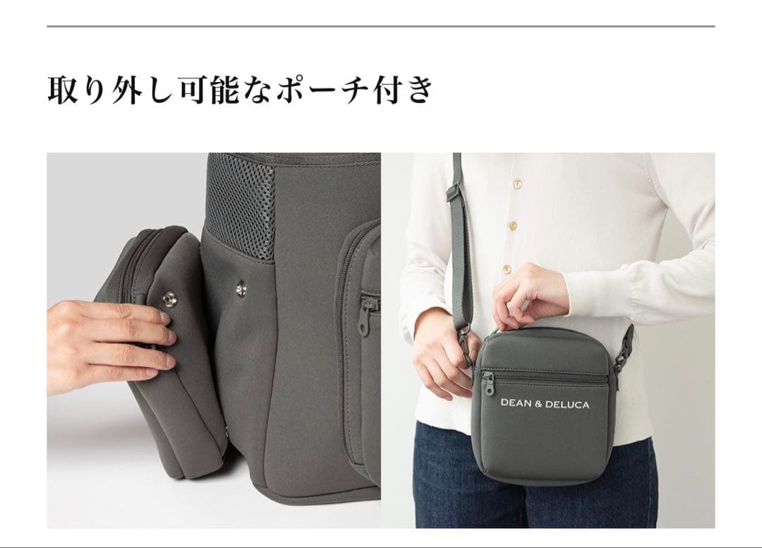 DEAN & DELUCA＆CITYDOG キャリーグレーバッグ M