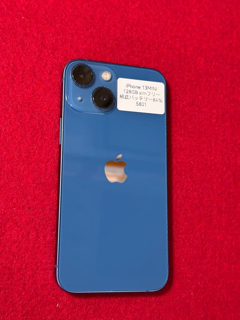【5801】iPhone 13MINIブルー 128GB simフリー