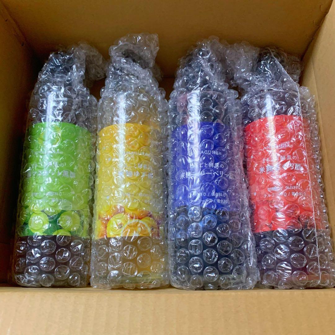新品未開封★AMAGURA まるごと酵素の米麹フルーツ酢 4種セット