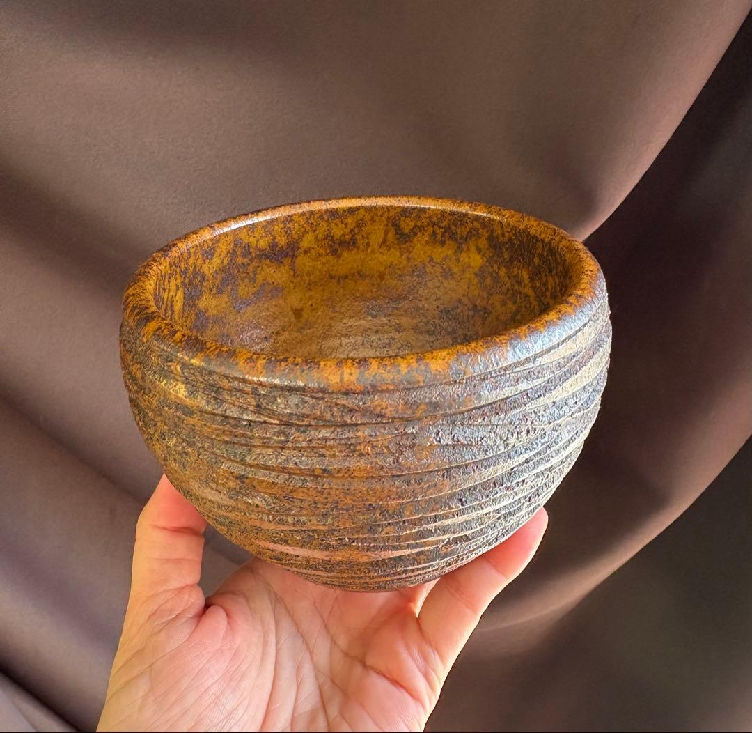 中国 宜興紫砂 柴焼 茶碗（番号A5185）