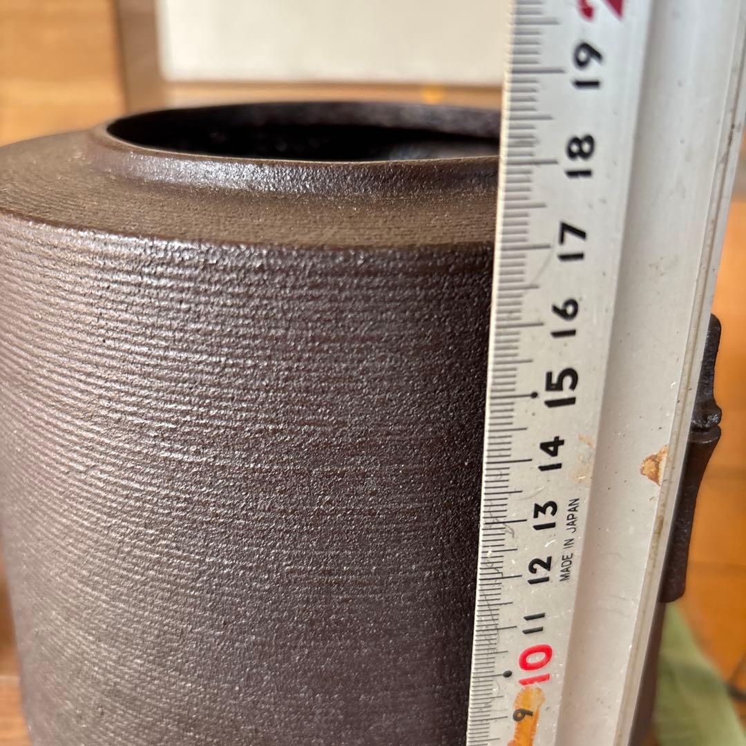 【茶道具】しきの釜　糸目筒釜