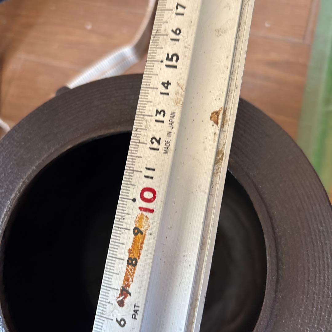 【茶道具】しきの釜　糸目筒釜