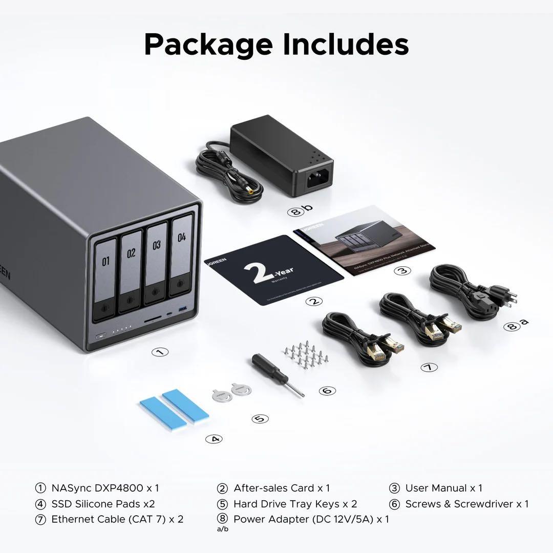 【開封のみ未使用】UGREEN NAS DXP4800