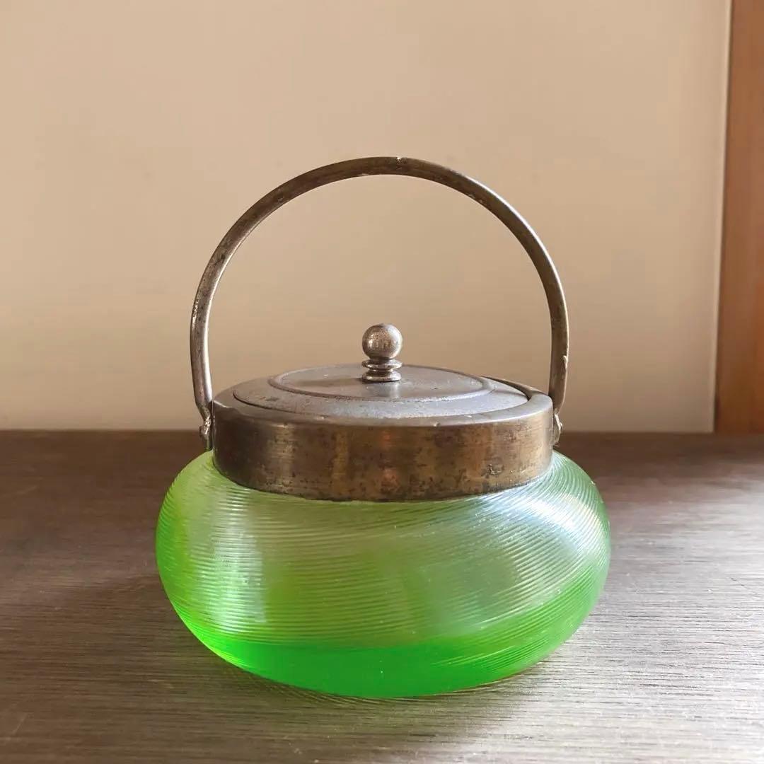 【アンティーク】大正時代 ガラス容器 シュガー　ジャパン　輸出用