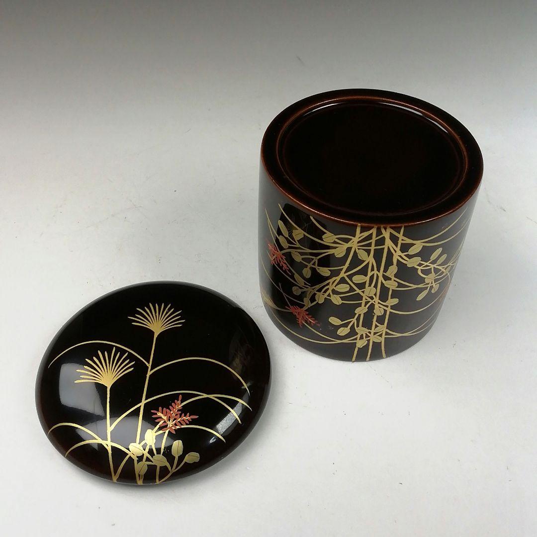 Ｗ３２０　棗　『四季棗』『蒔絵師　中村湖彩 作』　共箱　茶道具