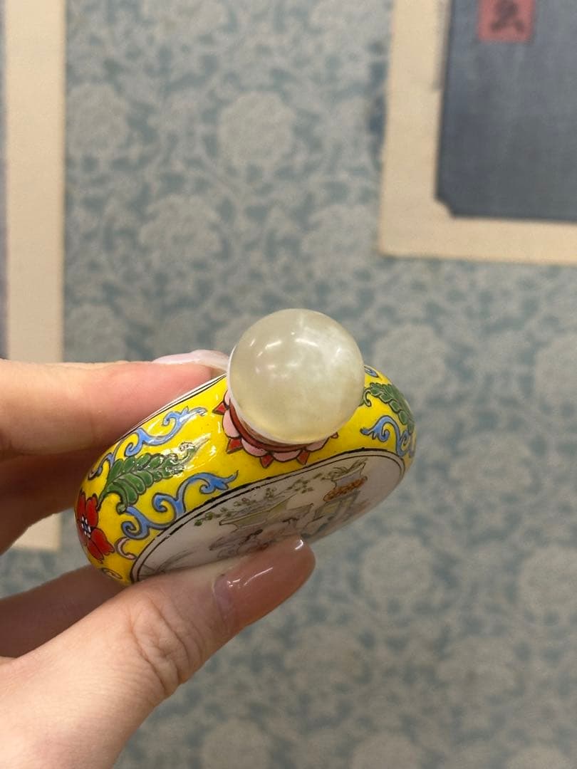 鼻煙壺 色絵 中國古美術 時代物 小物