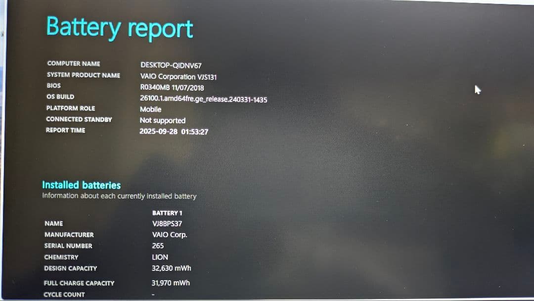 ノートパソコン VAIO VJS131C11N core i7 RAM8GB