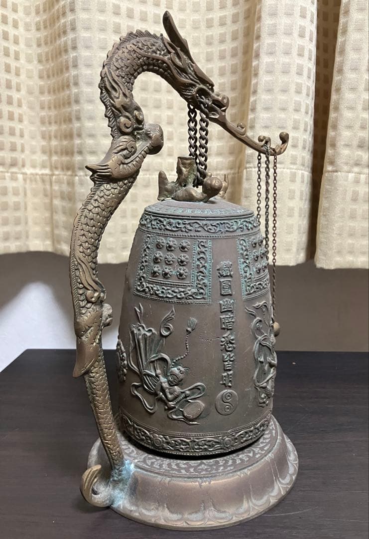 寺院梵鐘卓上撞鐘(ミニチュア)青銅製