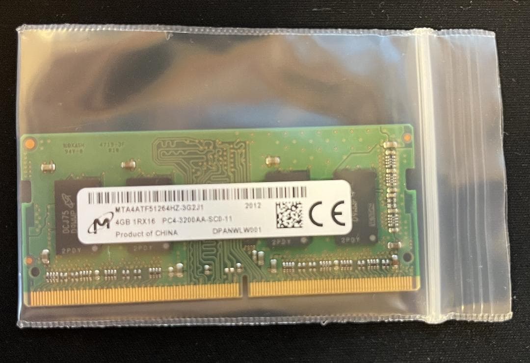 中古正常品 マイクロン ノートPC用 DDR4 4GBx10 まとめ売り