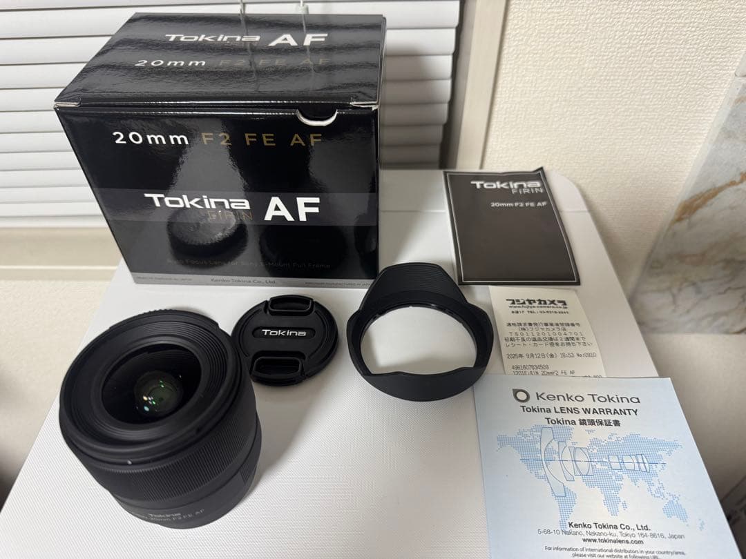 シ*メ様 Tokina FIRIN 20mm F2 FE AF 発売時価格138