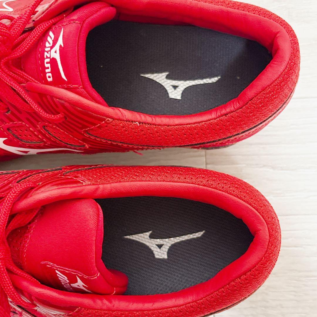 ⭐極美品⭐ミズノ MIZUNO 安全靴 オールマイティ 赤 レッド 24.5㎝