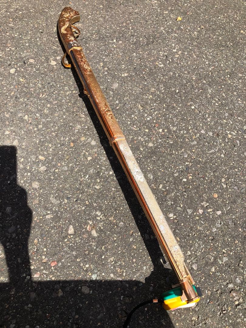 アンティーク￼ 火縄銃 模造 レプリカ 金色 ゴールド 約110cm