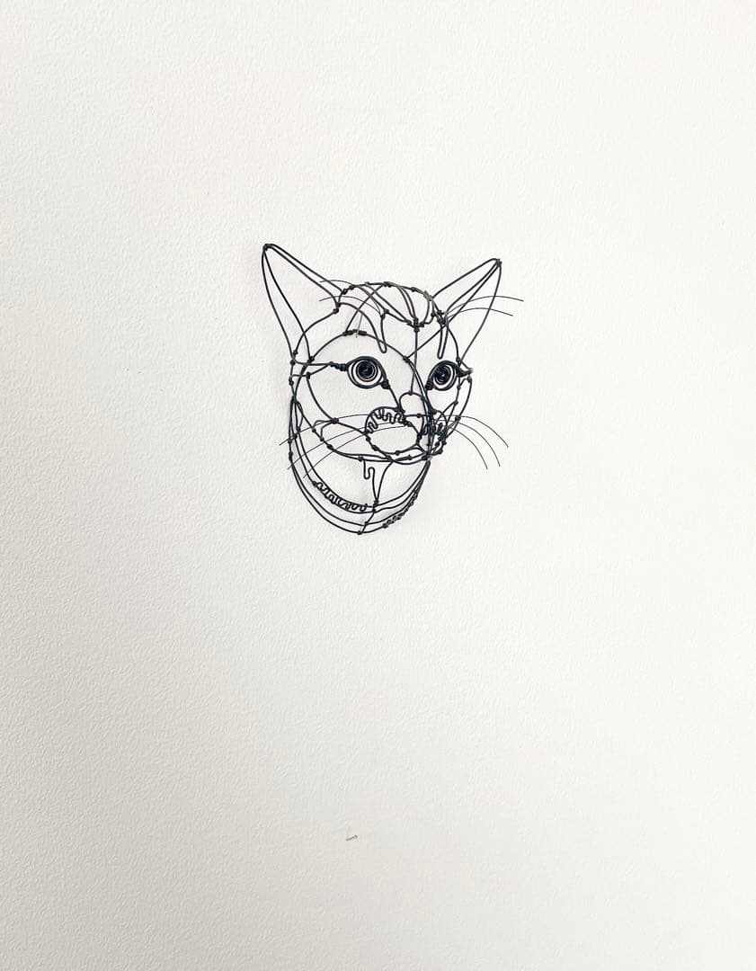 ワイヤーアート　猫　ベンガル　ワイヤークラフト