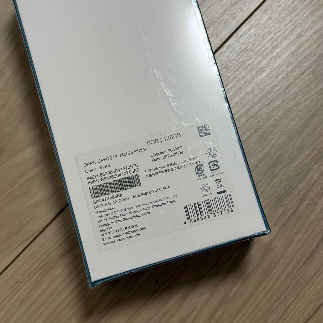 OPPO Reno3A 新品　 Black　6GB 128GB