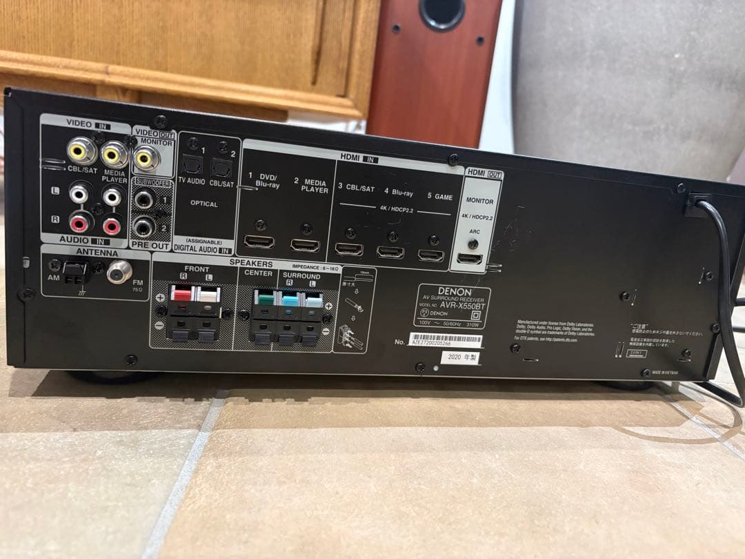 DENON AVR-X550BT AVアンプ　2020年　※綺麗です