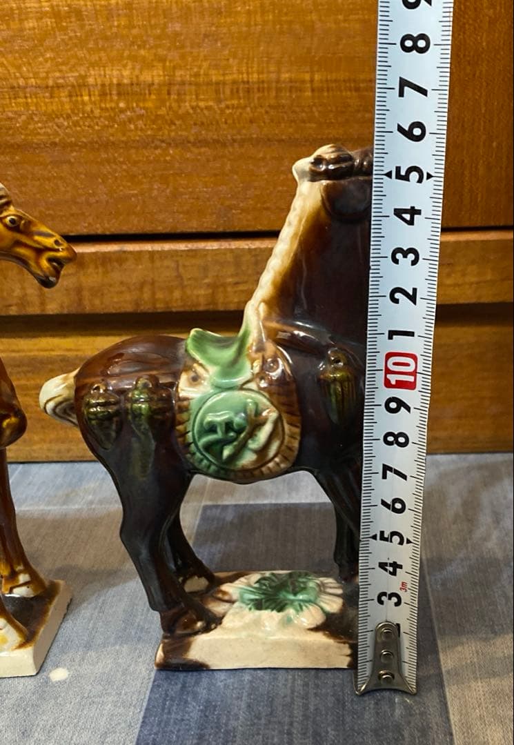 N2968 陶器 馬の置物 4体セット