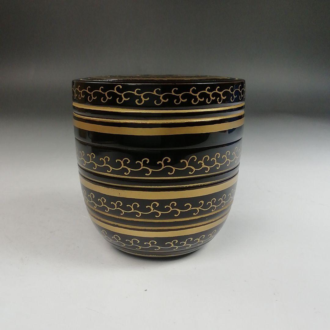 Ｗ３８６　棗　『鵬雲斎好　独楽棗』『新井司峰』　共箱　茶道具