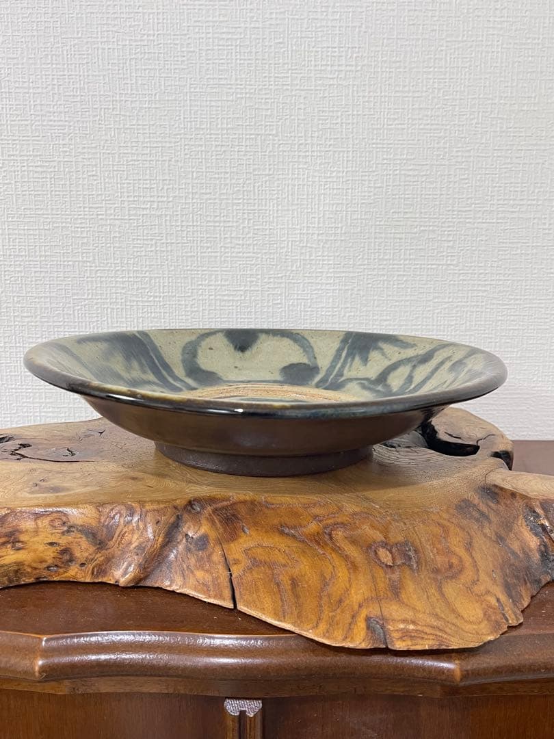 【新品未使用】菅原謙 やちむん 大皿 沖縄 28センチ 焼物 コレクション整理