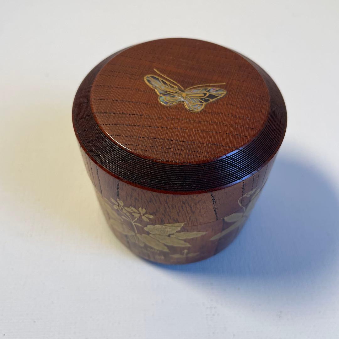棗　新井司峰　春ノ野蒔絵　茶道具