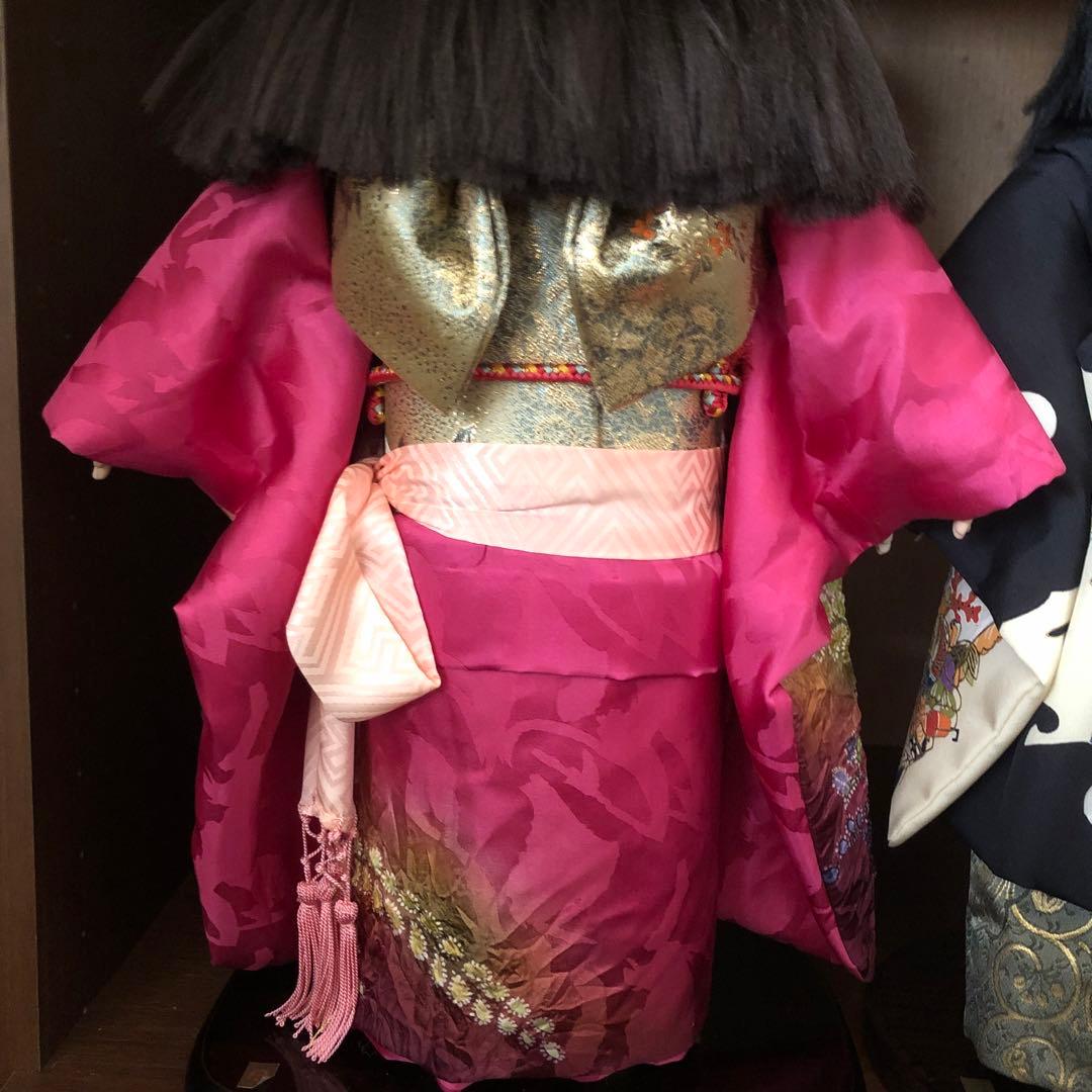 【中古品】ペア市松人形　東京久月　正絹衣装　ドール