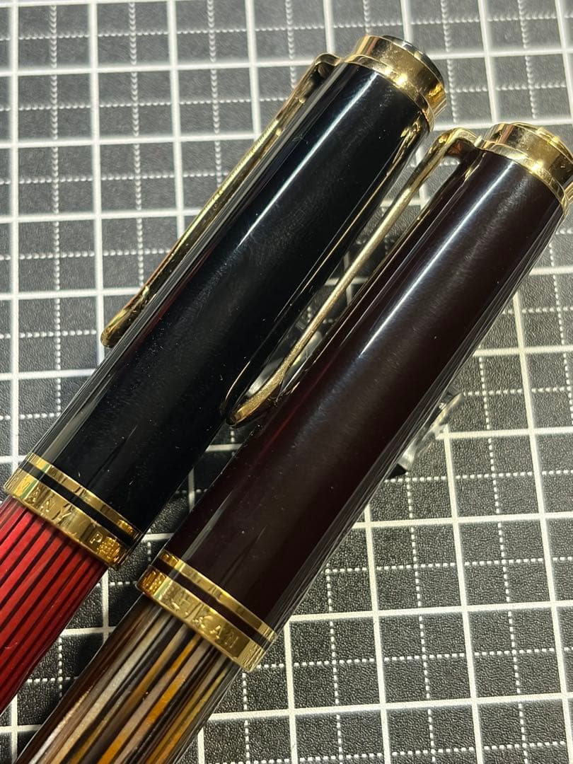 PELIKAN SOUVERAN M800 茶縞　万年筆　字幅F