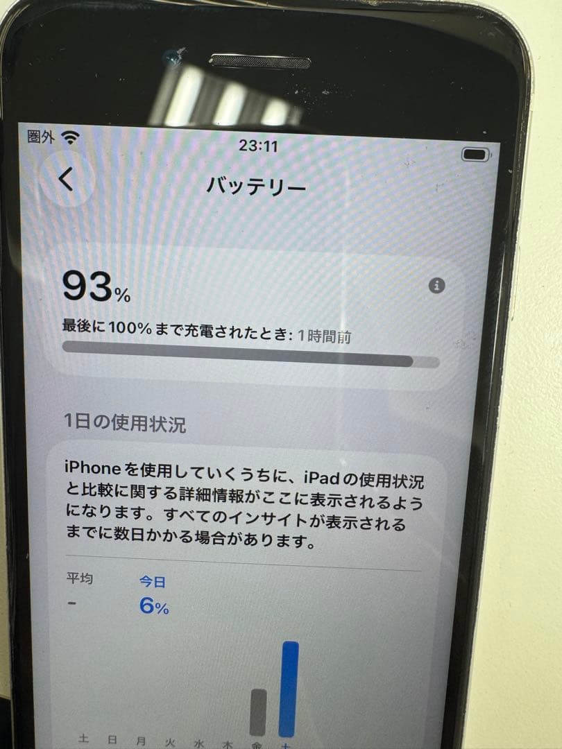 iPhone SE 画面割れ　SIMロックなし　箱　充電器あり