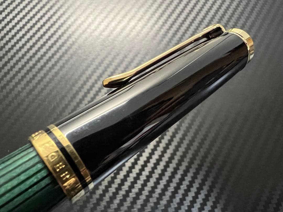 ペリカン 万年筆 美品 M800 緑縞 B