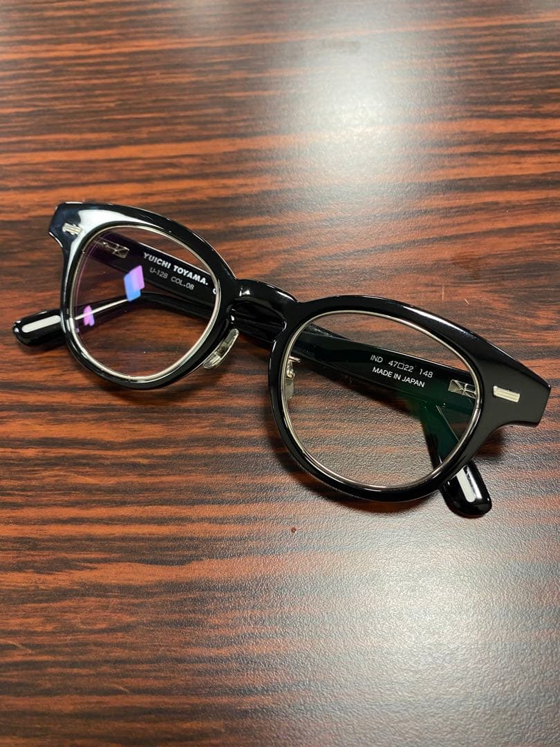 【YUICHI TOYAMA】 U-128 （Black/Silver）メガネ