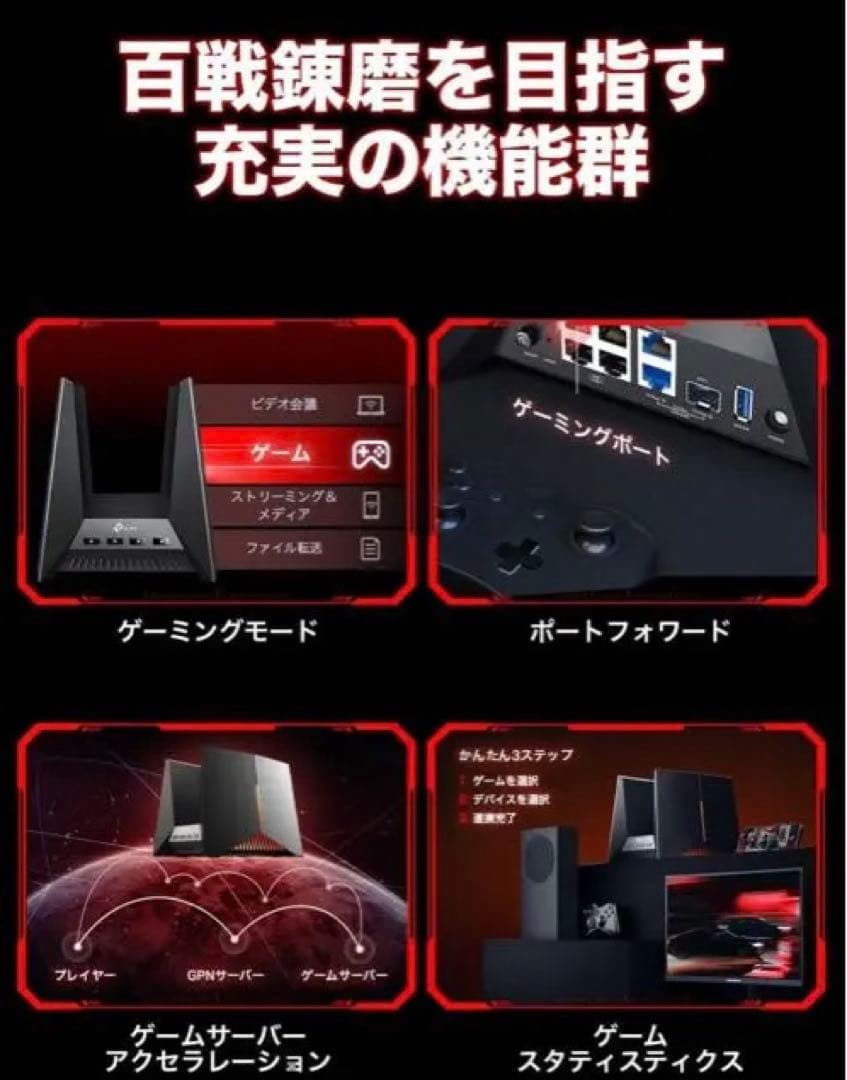 TP-Link BE19000 Archer GE800 ゲーミングルーター