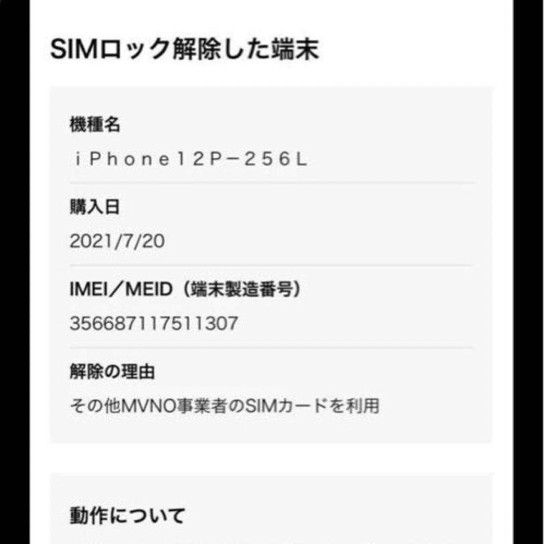 【ジャンク品】iPhone12 Pro 256gb