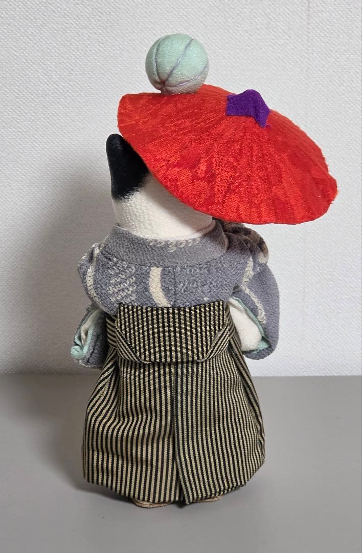 作家もの ハンドメイド作品 「曲芸」 猫の布人形 コレクション出品