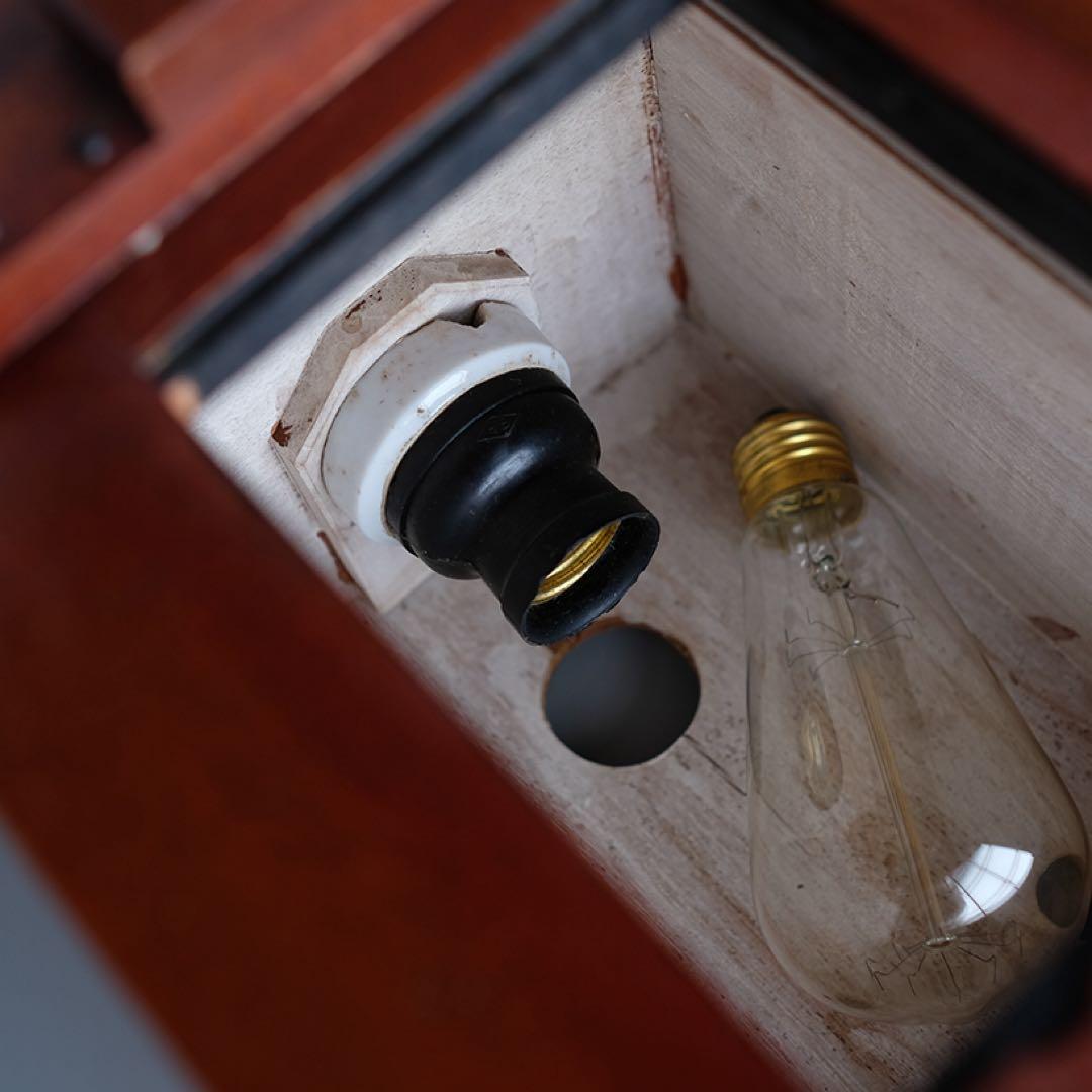 vintage 写真引き伸ばし機をレトロランプに改造しました　時代物　店舗什器