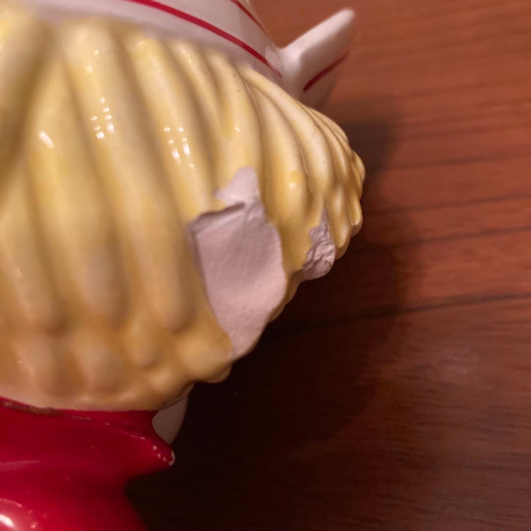内藤ルネ 陶器製 フィギュア 人形 少年　GON 貯金箱　レトロポップ