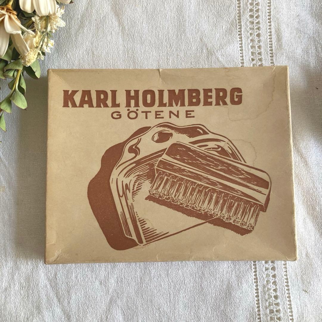 北欧ヴィンテージ希少な専用ボックス入りKarlHolmbergチーク製ダストパン