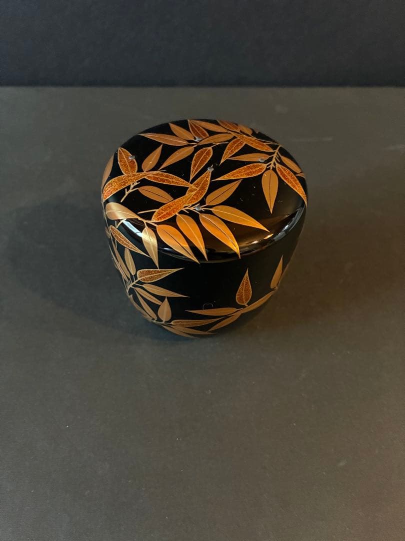 中村宗尹　露笹　蒔絵　大棗