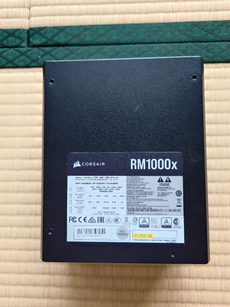 CORSAIR RM1000x 80PLUS GOLD 美品