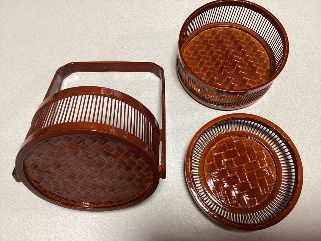 手付き茶籠　【未使用品】