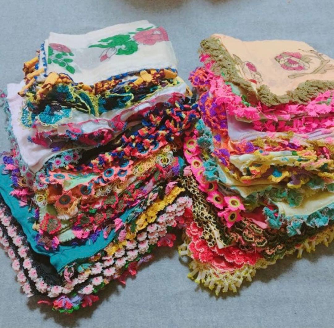 希少！ヴィンテージ　オヤスカーフ　31枚 イーネオヤ トルコ伝統工芸品