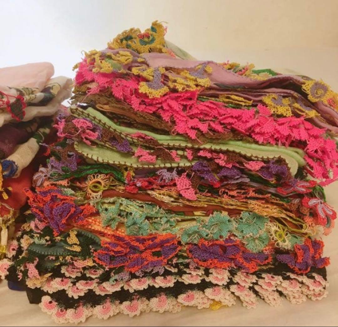 希少！ヴィンテージ　オヤスカーフ　31枚 イーネオヤ トルコ伝統工芸品