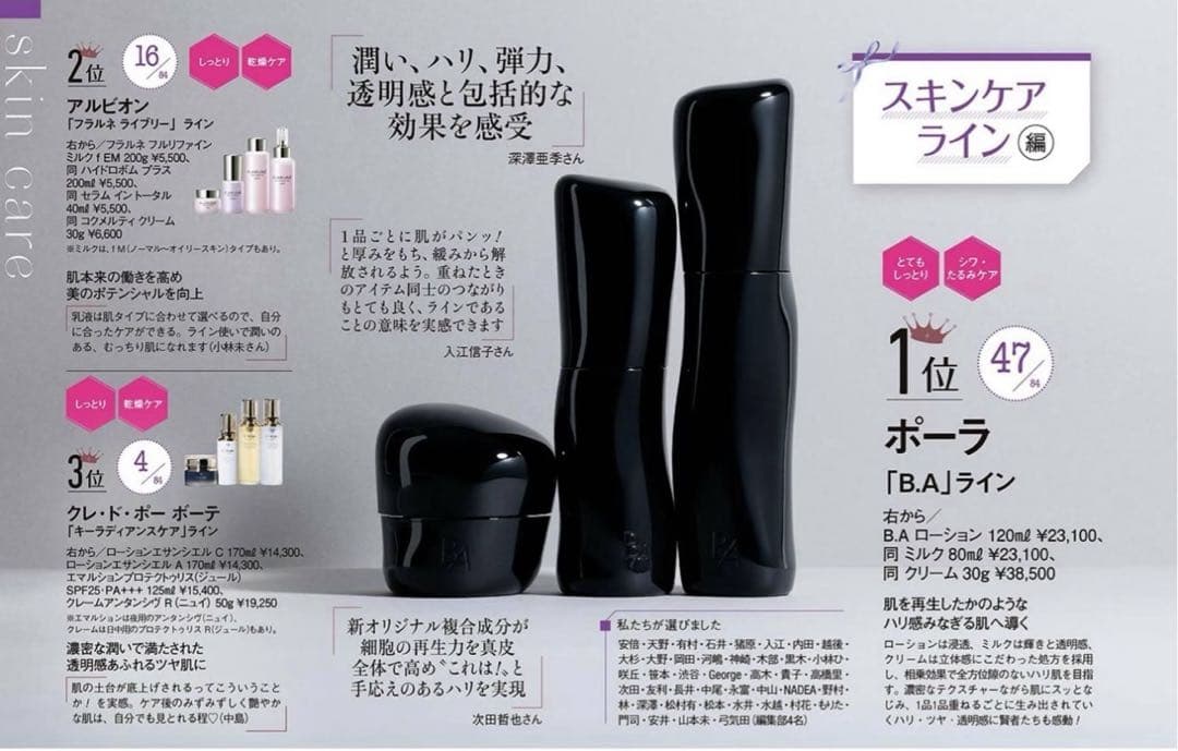 ポーラ 第７世代B.Aセット： ローション、ミルク、クリーム各30包