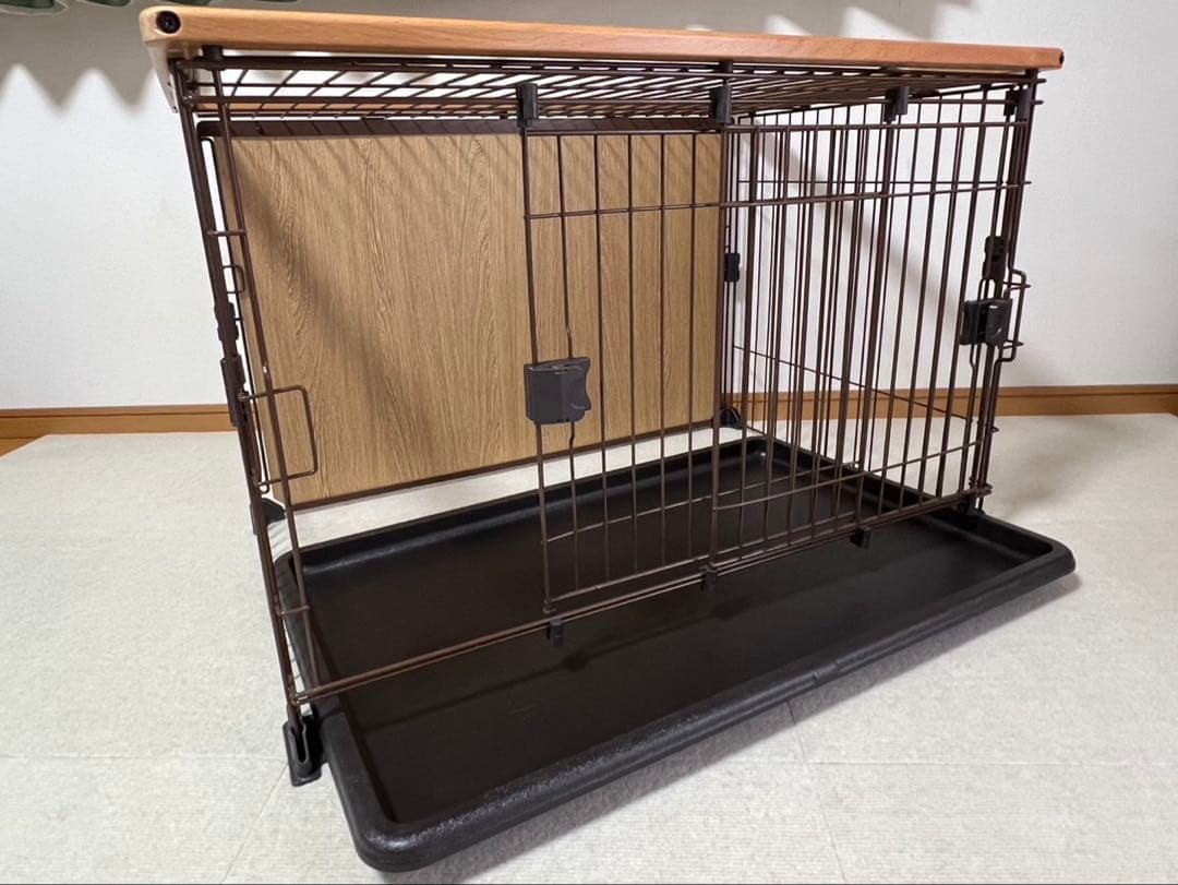 【短期使用】ボンビアルコン 犬用ケージ 90×60 背面パネル 両開き