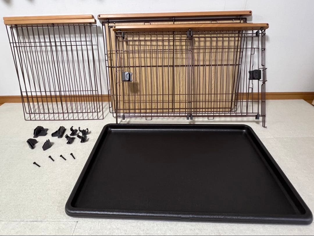 【短期使用】ボンビアルコン 犬用ケージ 90×60 背面パネル 両開き