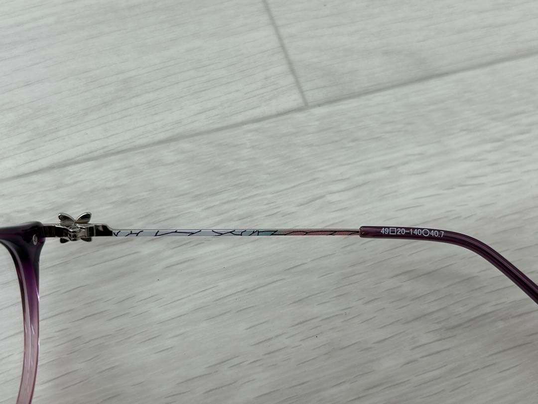 鬼滅の刃 胡蝶しのぶモデル メガネ 度なし 紫 オーバル型