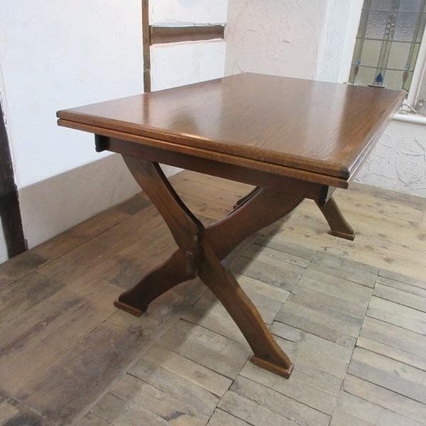 イギリス アンティーク 家具 ドローリーフテーブル ダイニング 英国 6198e