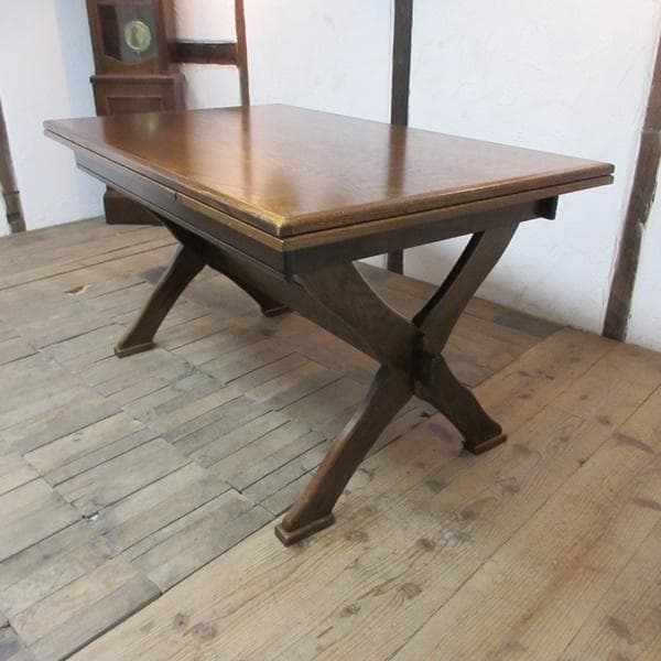 イギリス アンティーク 家具 ドローリーフテーブル ダイニング 英国 6198e