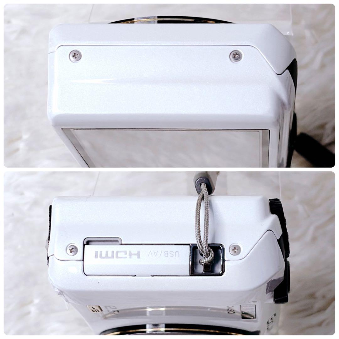 【外観極美品】CASIO EXILIM EX‐ZR200 ホワイト デジカメ