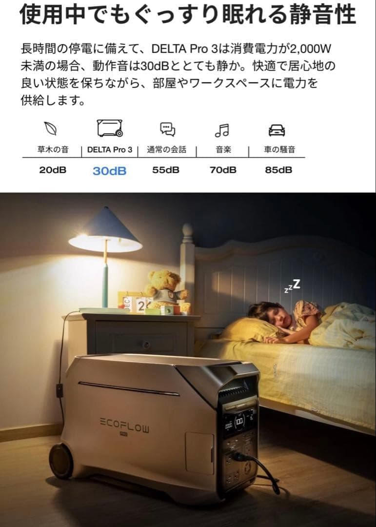 【新品・未使用】ECOFLOW DELTA PRO3 4kwh 家庭用蓄電池