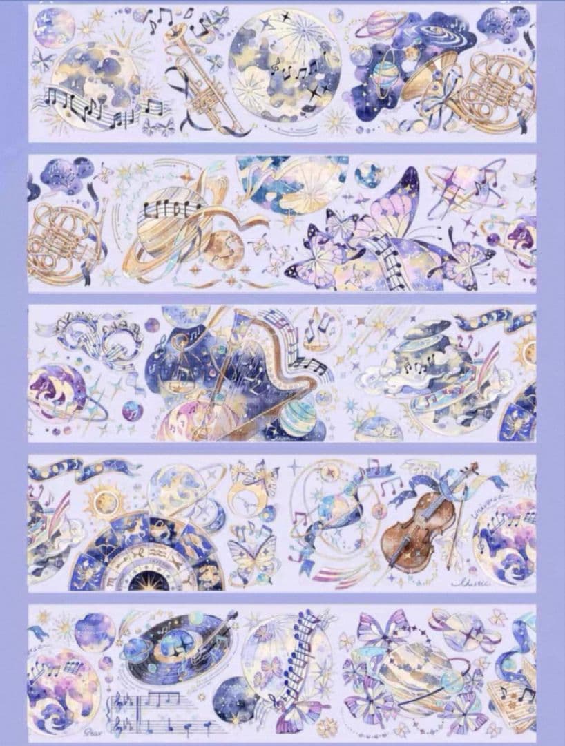切売 1555★ 海外 マスキングテープ マステ PET 装飾 星 贝壳光