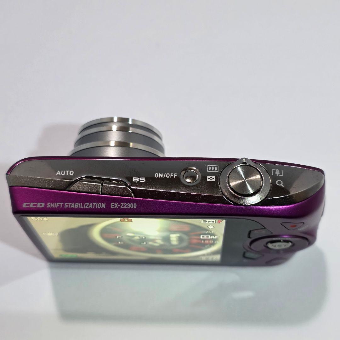 【美品】デジカメ CASIO EX-Z2300 パープル(液晶に一部劣化有)